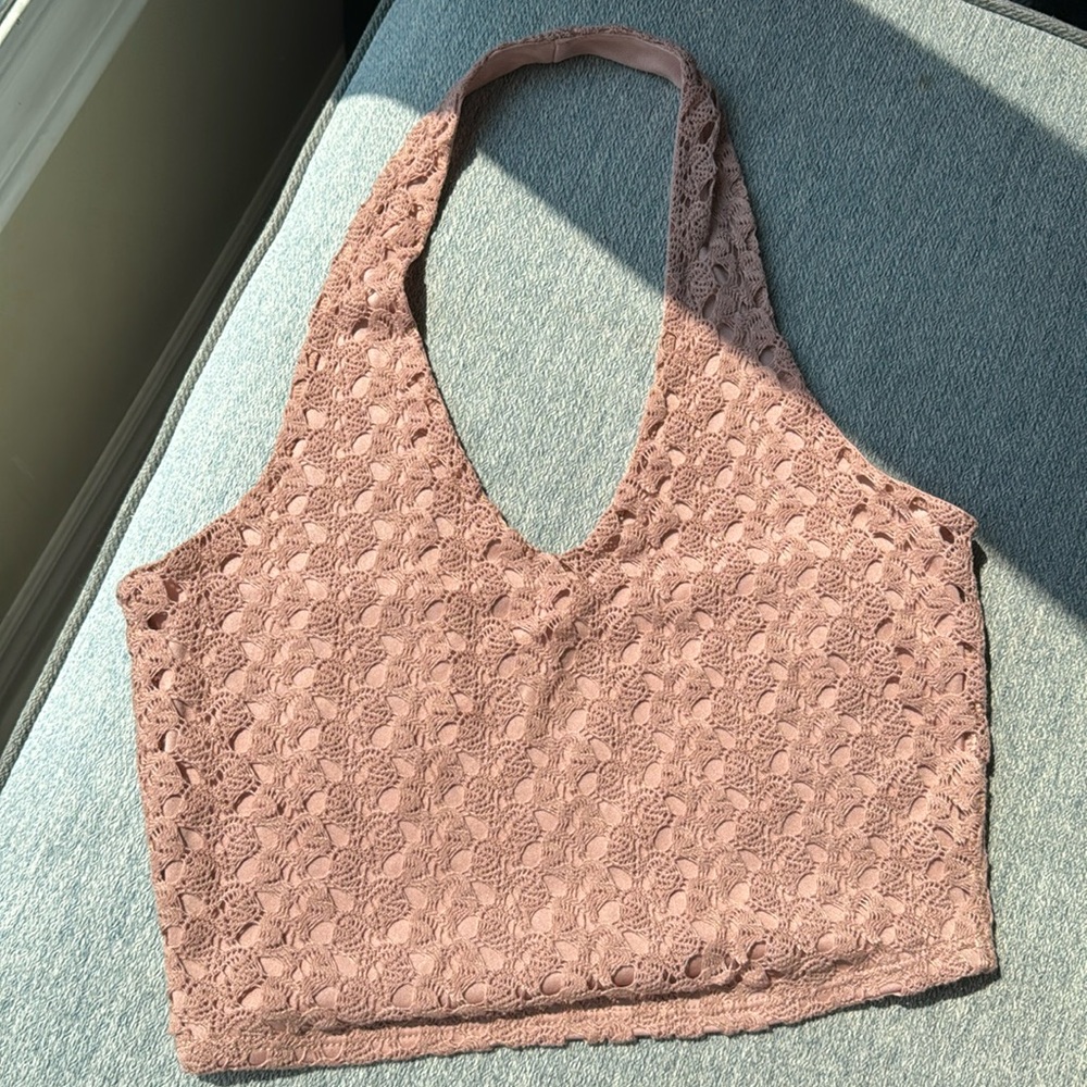 NWOT Garage Halter Crop Top